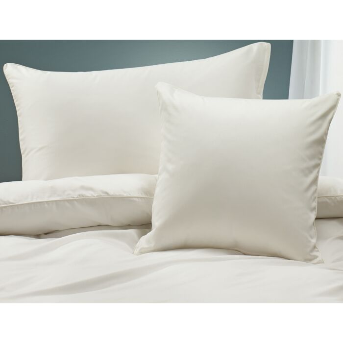 Satin Bettwäsche unifarben mit Biese