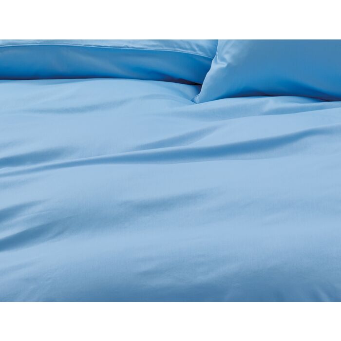 Satin Bettwäsche unifarben mit Biese