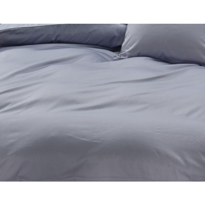Satin Bettwäsche unifarben mit Biese