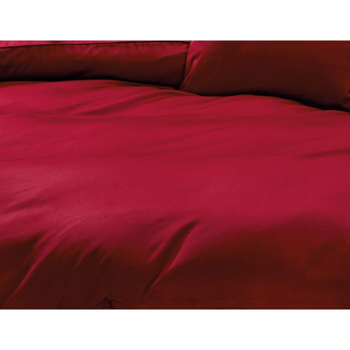 Satin Bettwäsche unifarben mit Biese