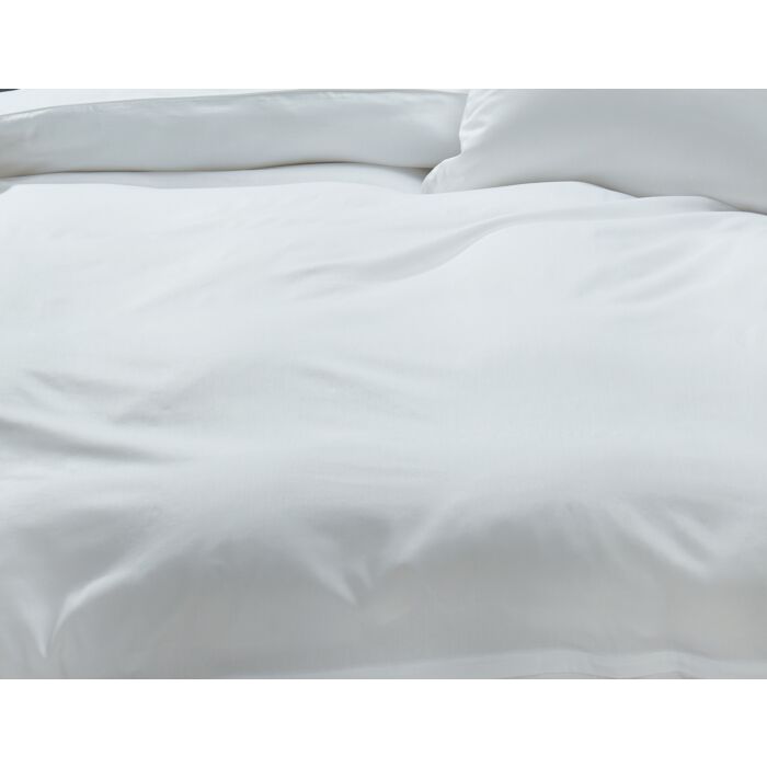 Satin Bettwäsche unifarben mit Biese