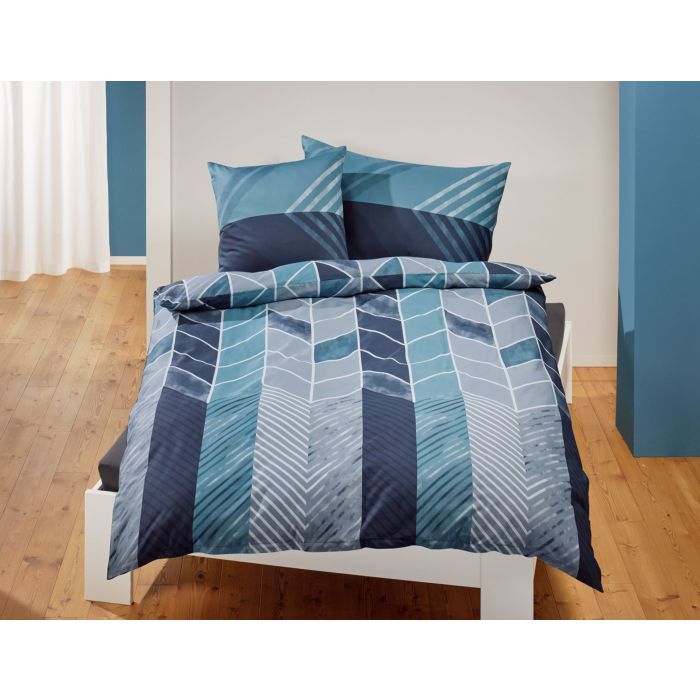Bettwäsche Rauten in Blautönen main product photo