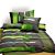 Bettwäsche grün-grau gemustert
